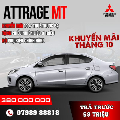 Giá lăn bánh Mitsubishi Attrage MT tháng 10/2024 tại Mitsubishi An Giang
