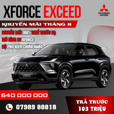 Giá lăn bánh Mitsubishi Xforce Exceed tháng 08/2024 tại Mitsubishi An Giang